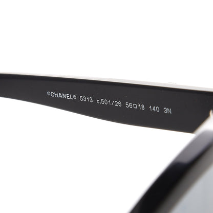 Chanel CC Butterfly Signature Sunglasses 5313 Black 6 of 8