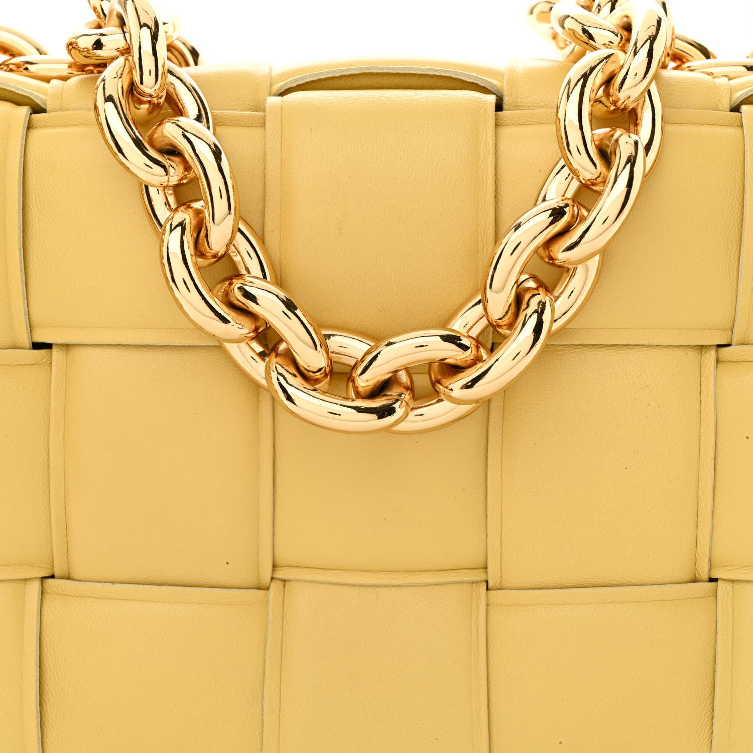 Bottega Veneta Lambskin Maxi Intreccio Padded Chain Cassette Crossbody Bag Corn 8 of 12