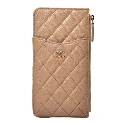 Chanel Caviar Quilted Classic iPhone Pouch Beige 1 of 7
