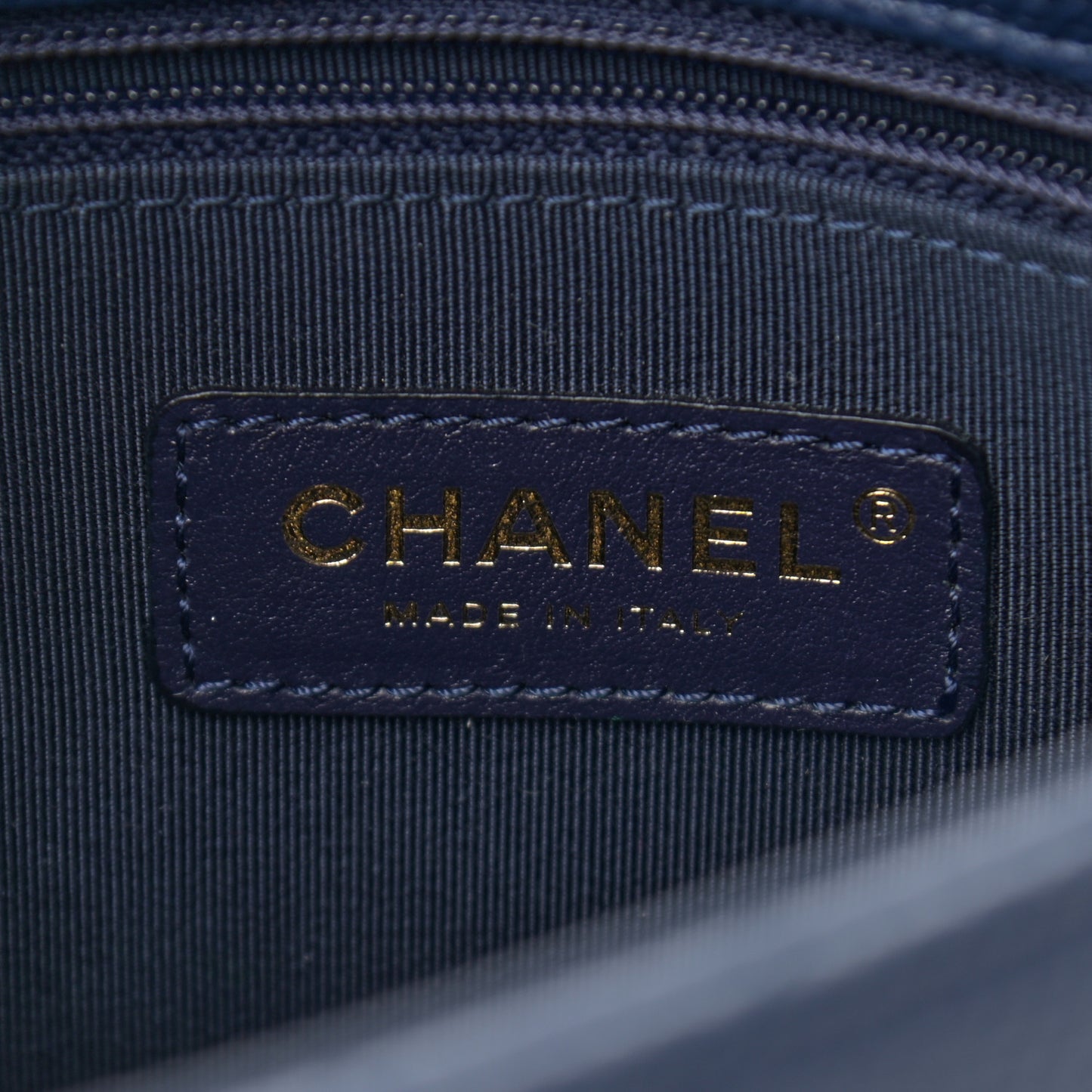 Caviar Quilted Small City Walk Flap Navy Blue