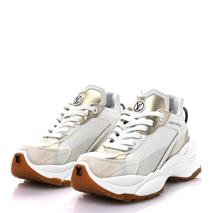 Louis Vuitton Monogram Calfskin Run 55 Sneakers 37.5 White 3 of 9