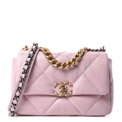 Chanel Lambskin Quilted Medium 19 Flap Light Pink 1 of 11