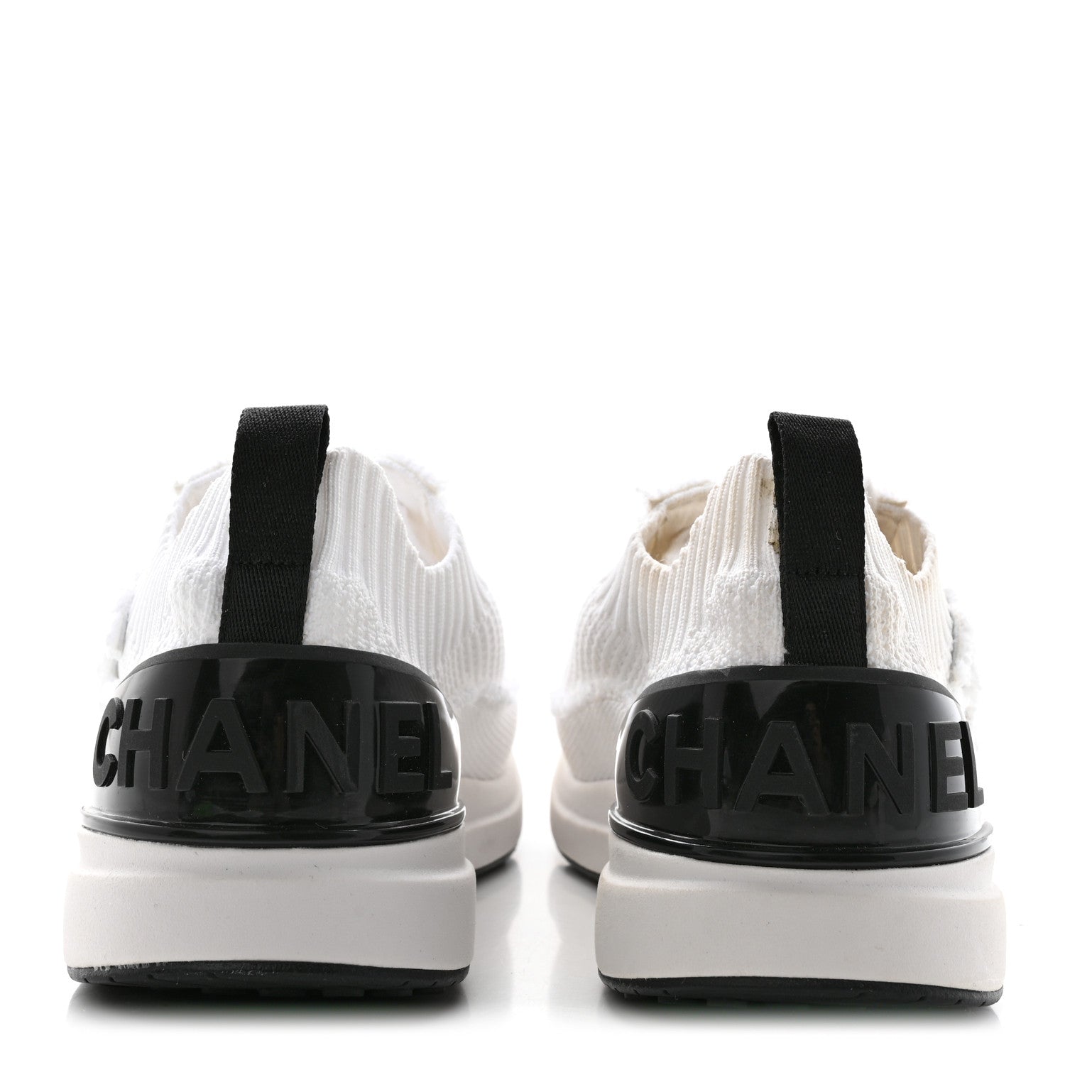Chanel Fabric Logo Sneakers 36.5 White 5 of 12