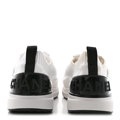 Chanel Fabric Logo Sneakers 36.5 White 5 of 12