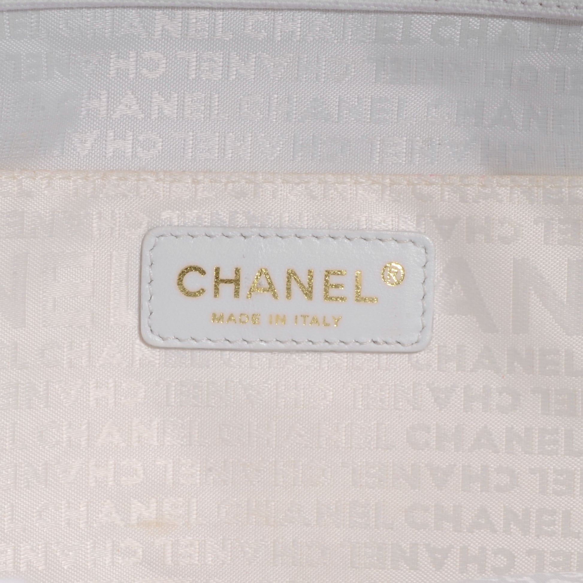 Chanel Canvas Coco Window Tote White 6 of 8