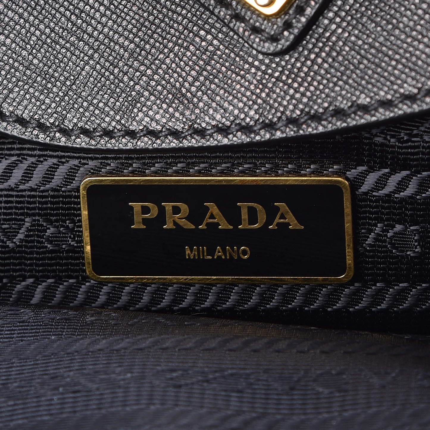 Saffiano Tessuto Nylon Tote Nero Black