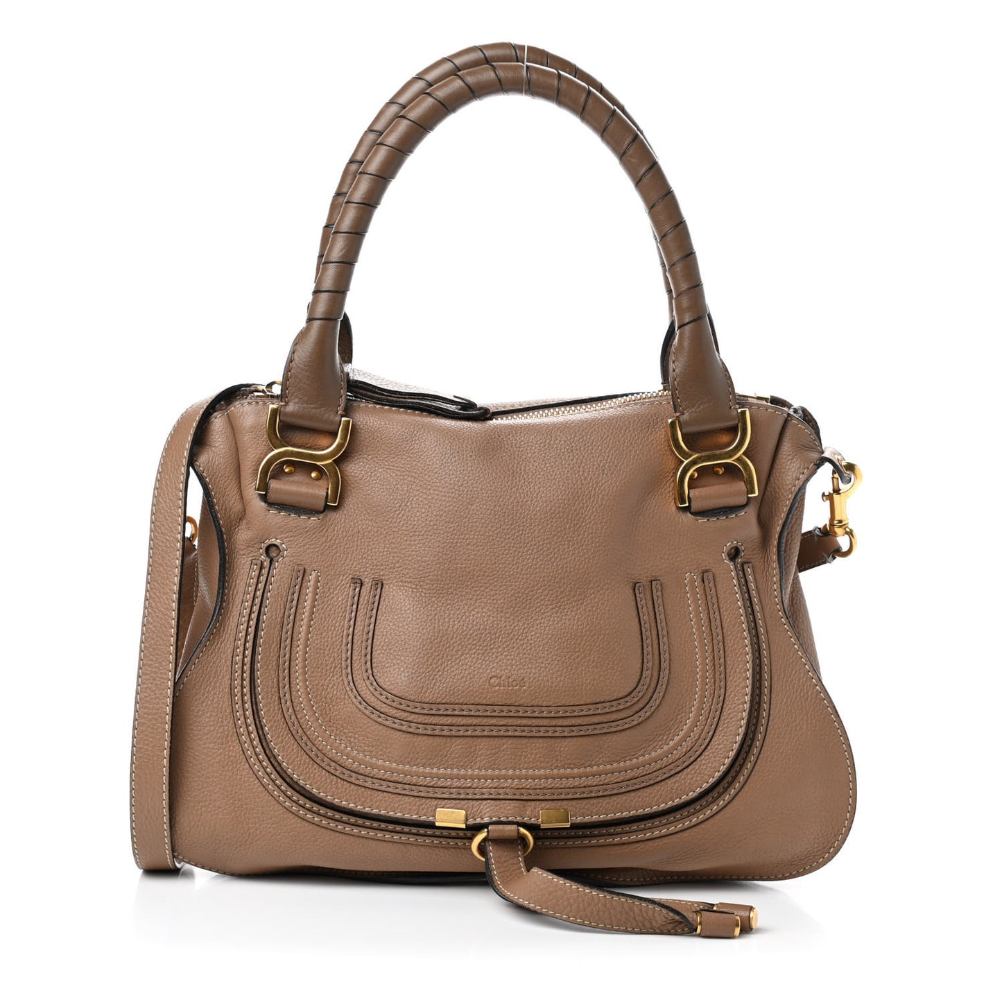 Calfskin Medium Marcie Satchel Nut