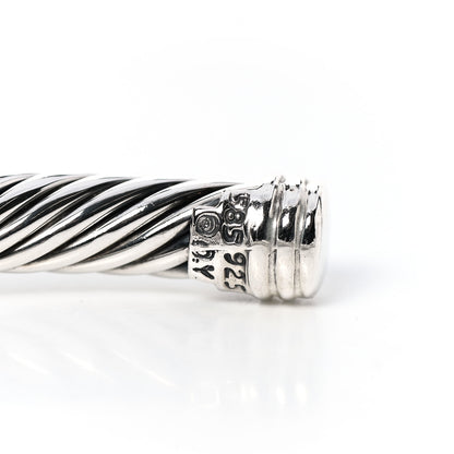 David Yurman Sterling Silver 14K Yellow Gold 5mm X Station Cable Bracelet 4 of 4