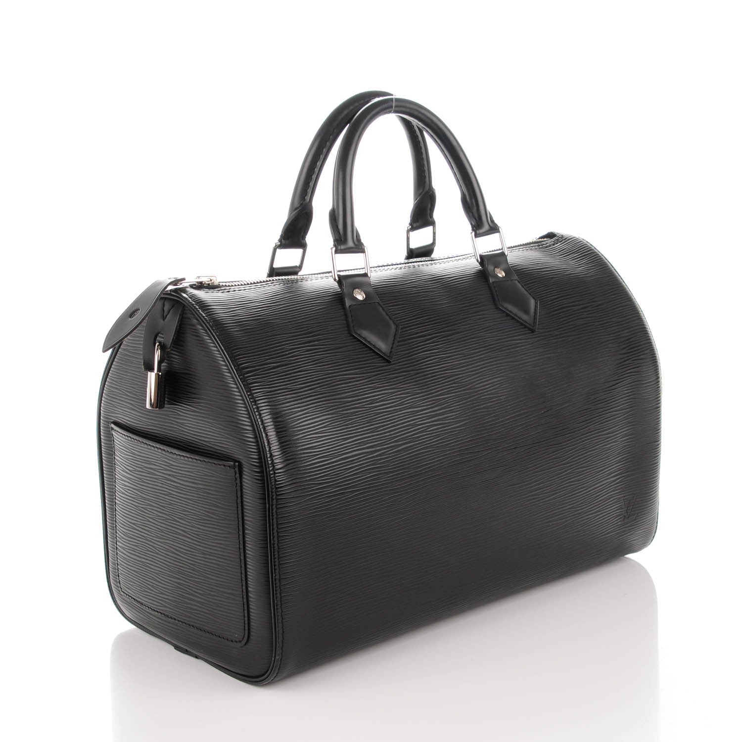 Louis Vuitton Epi Speedy 30 Black 3 of 8
