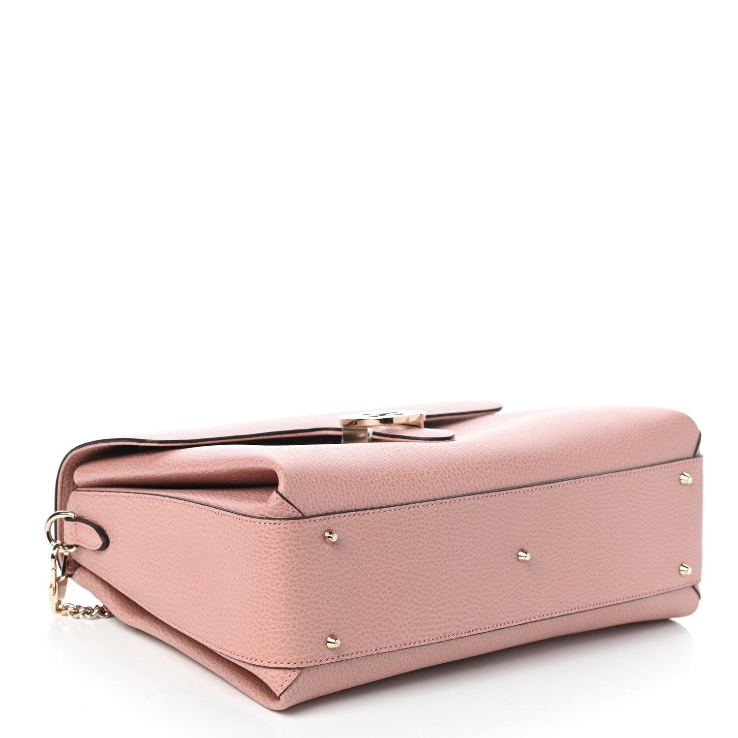 Gucci Dollar Calfskin Medium Interlocking G Top Handle Shoulder Bag Soft Pink 4 of 9