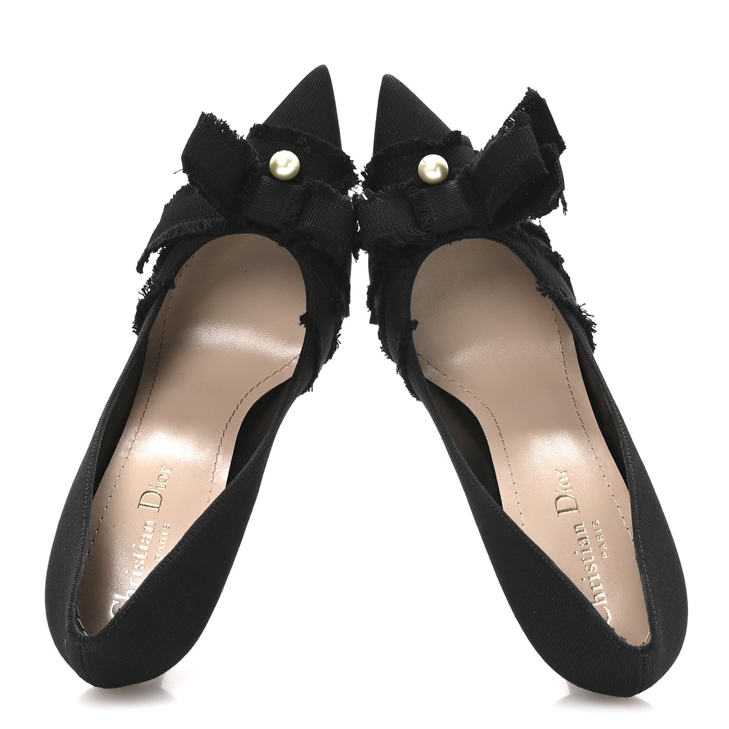 Grosgrain Pearl Fringe Adiorable Pumps 37 Black