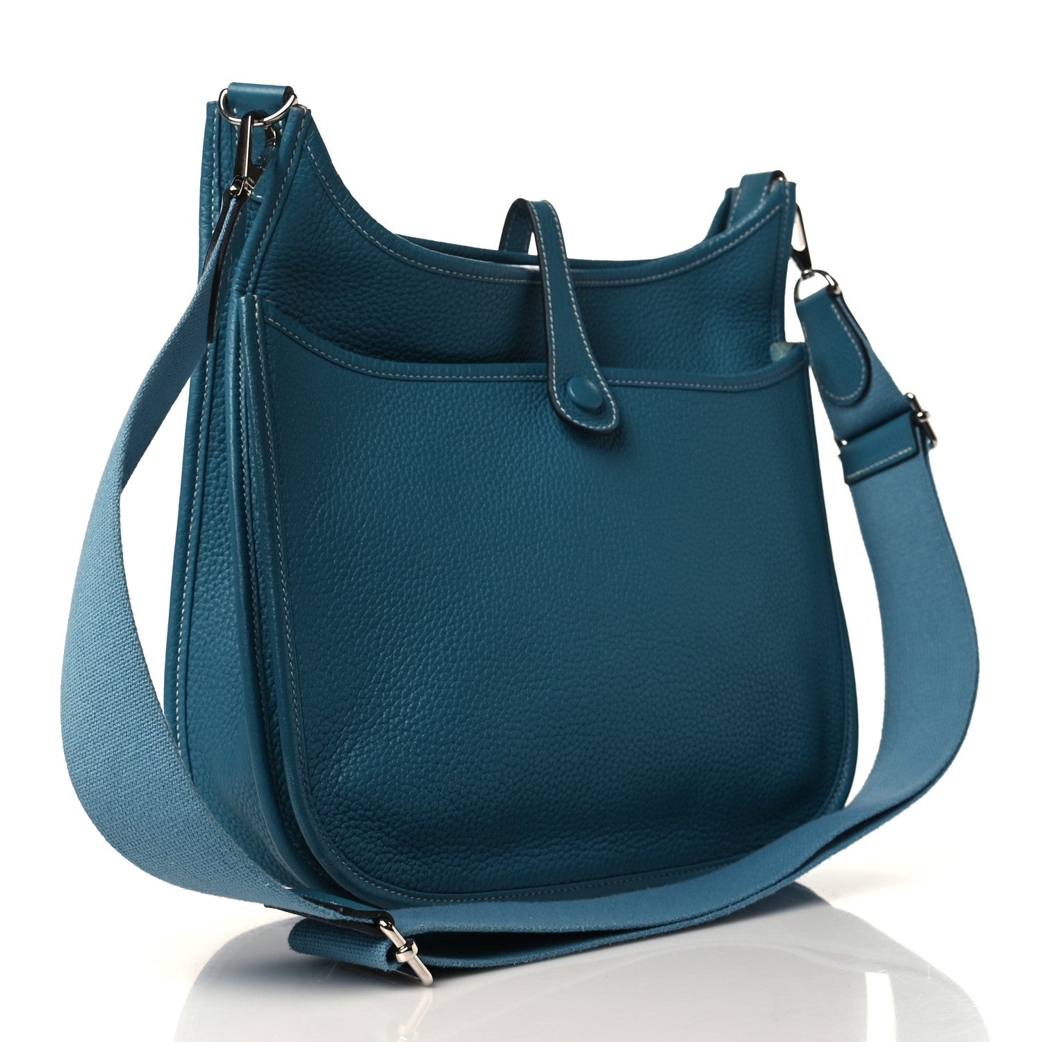 Hermes Taurillon Clemence Evelyne III PM Blue Jean 3 of 9