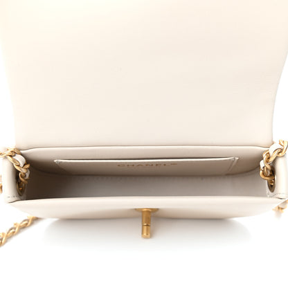 Chanel Calfskin Quilted Mini Nailed CC Flap Bag Beige 4 of 4