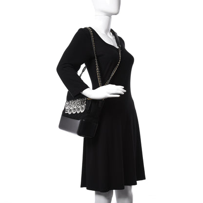 Chanel Felt Calfskin Quilted Medium Gabrielle Hobo Black 2 of 11