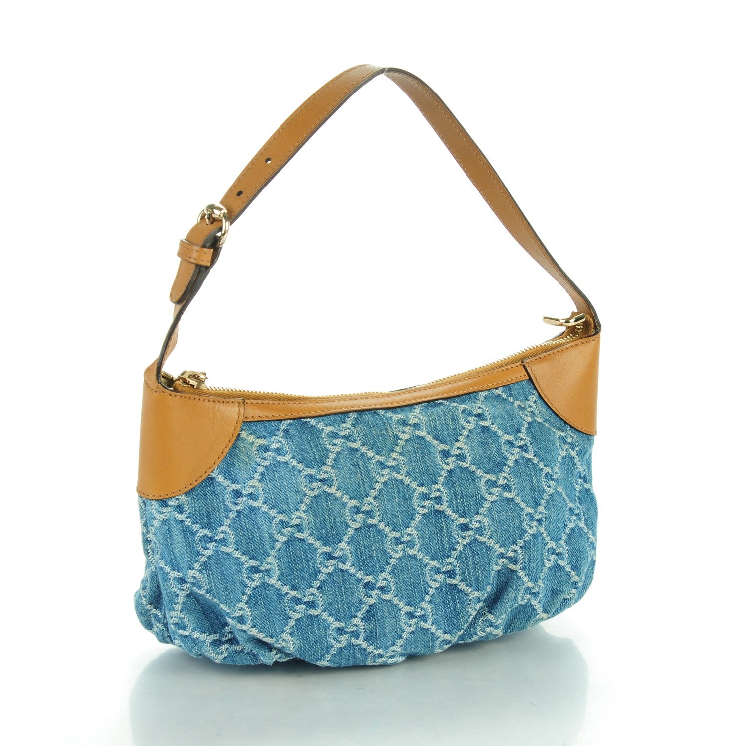Gucci Denim Monogram Pochette 3 of 7