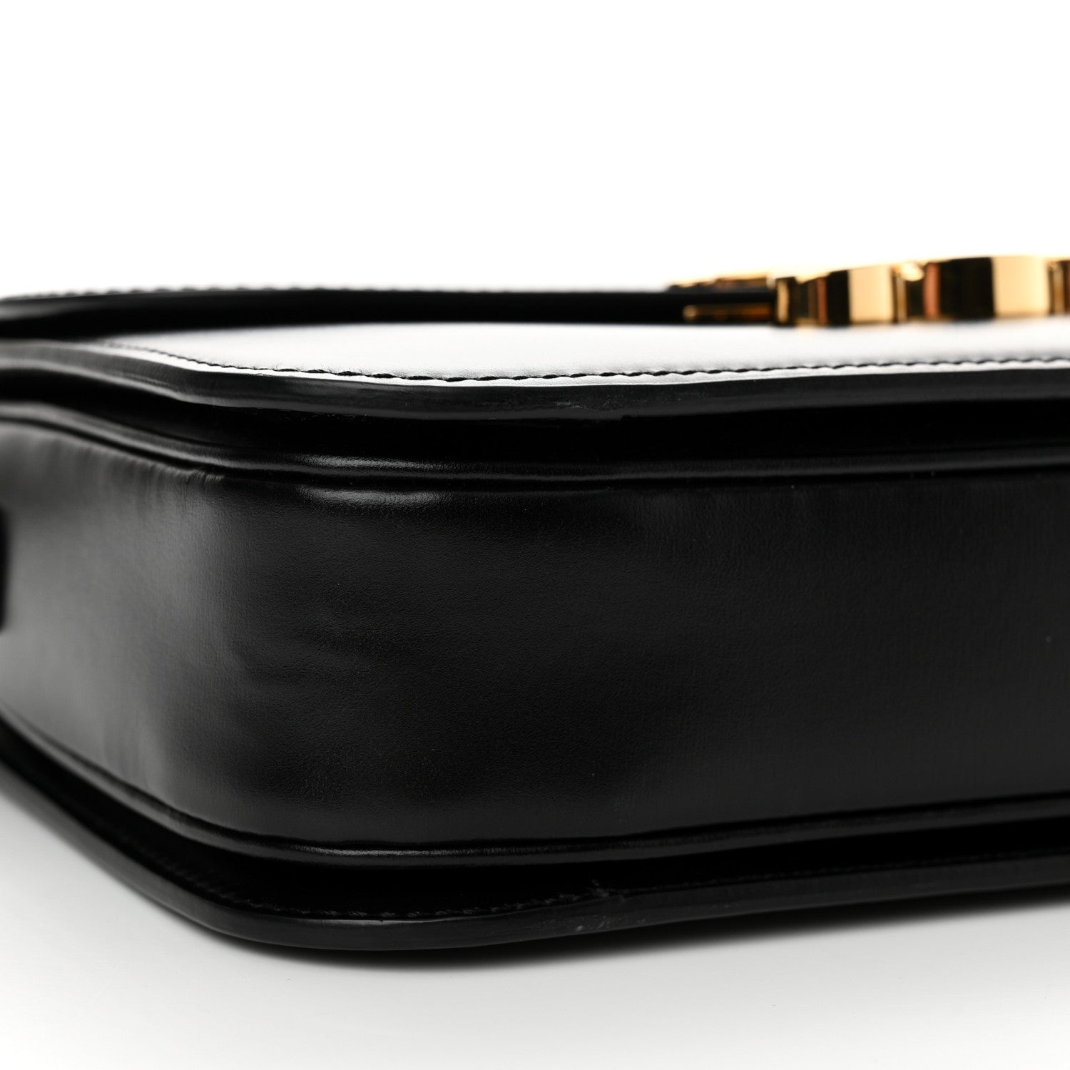 Celine Shiny Calfskin Medium Triomphe Black 10 of 12