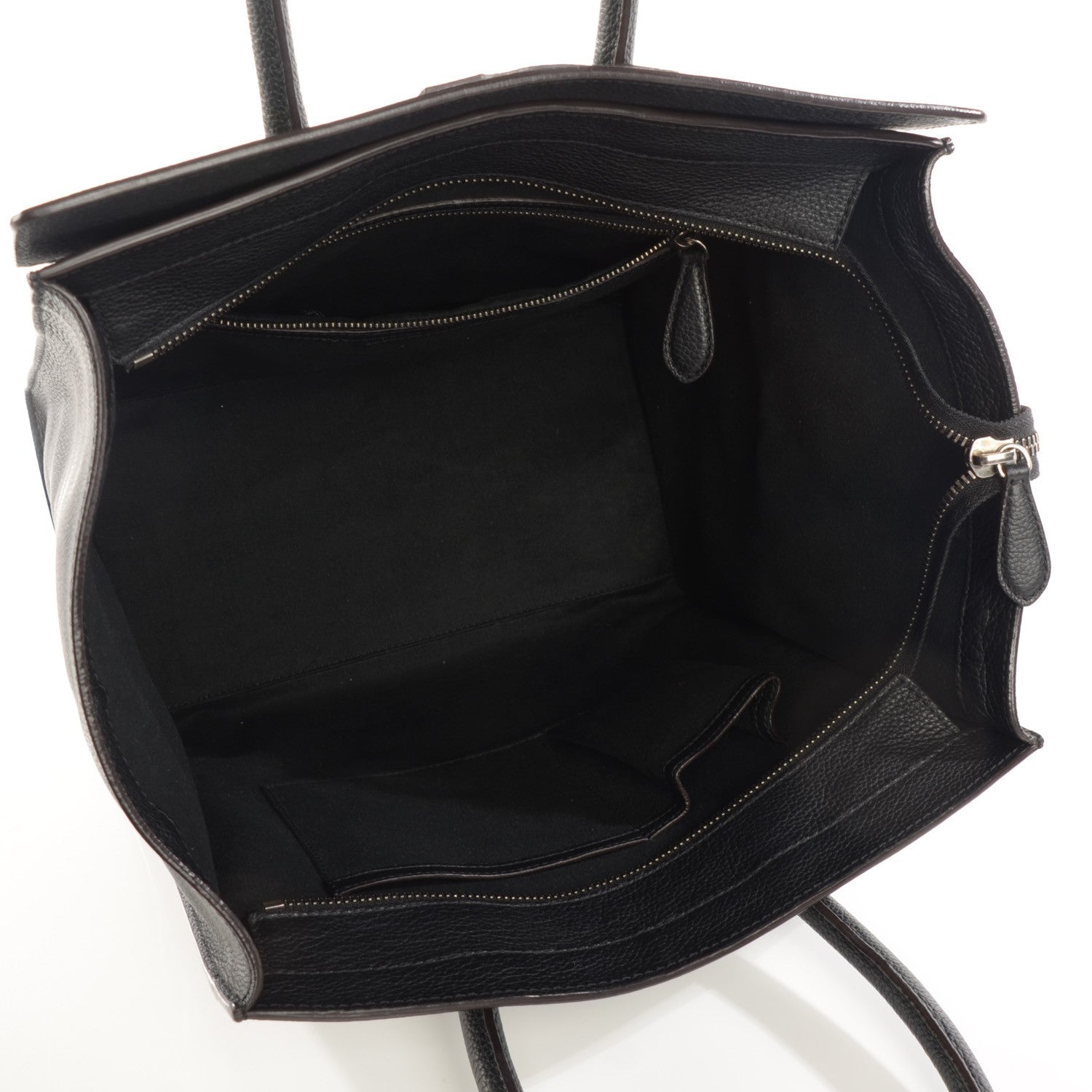 Celine Drummed Calfskin Mini Luggage Black 5 of 9