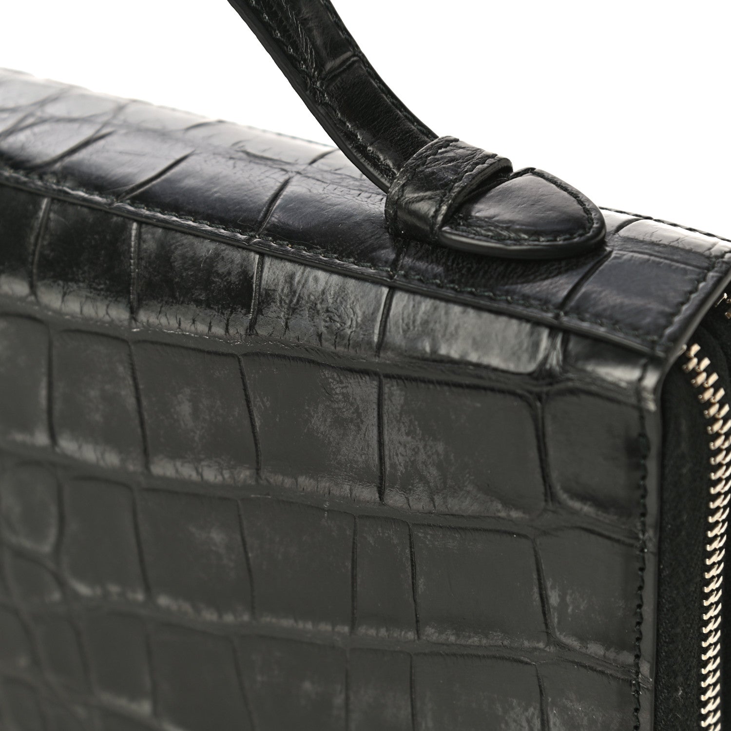 Gucci Crocodile Travel Document Case Black 18 of 21
