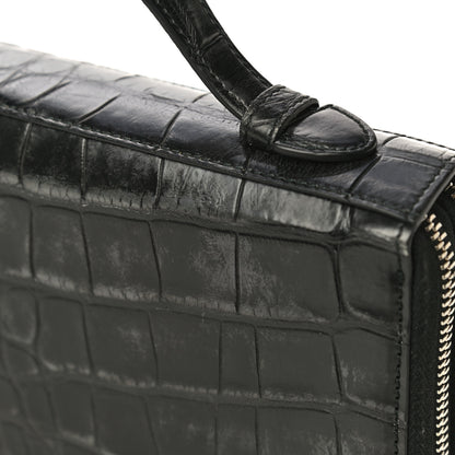 Gucci Crocodile Travel Document Case Black 18 of 21
