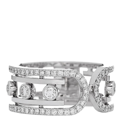 Messika 18K White Gold Diamond Move 10th Ring 53 6.5 1 of 5