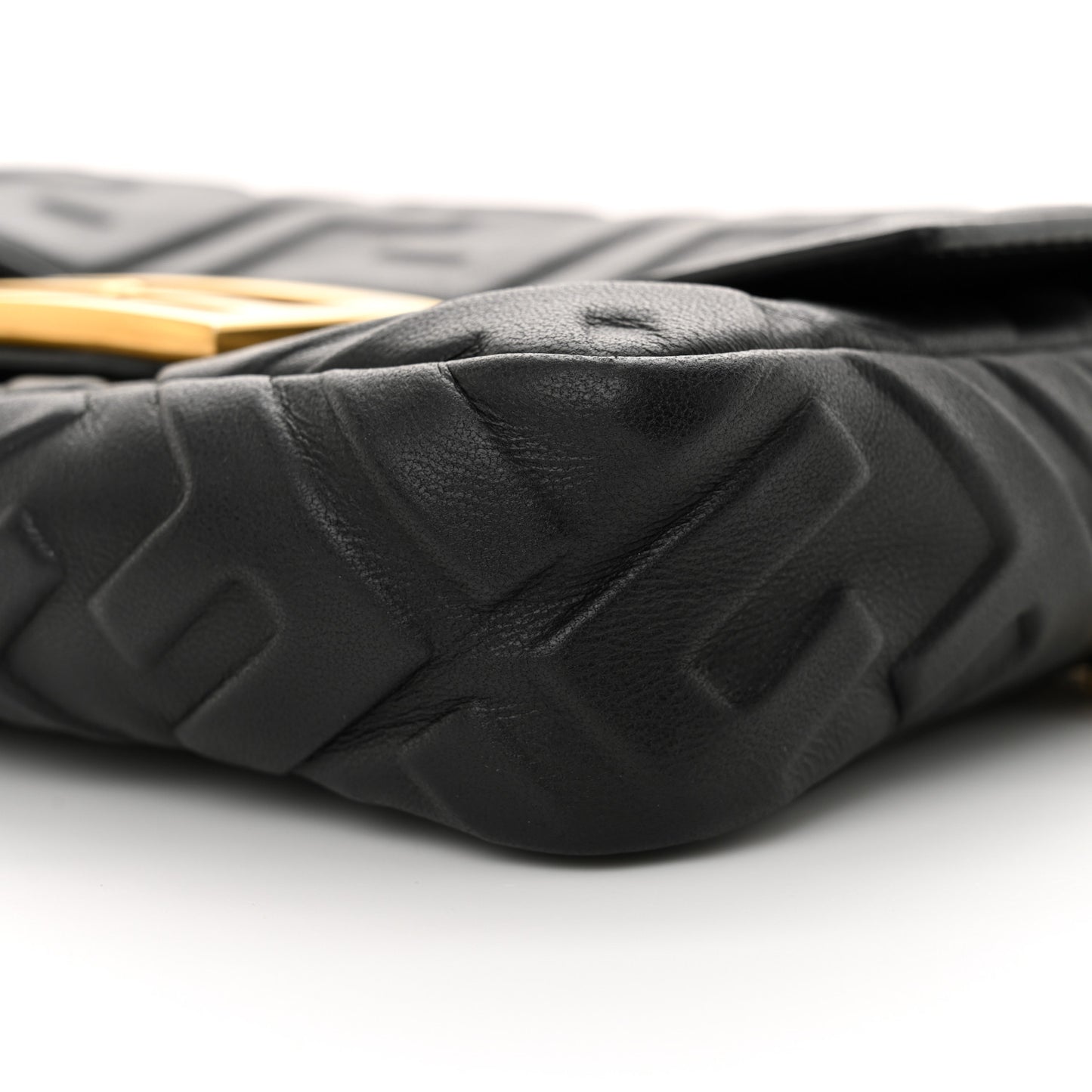 Nappa FF 1974 Embossed Mini Baguette Black