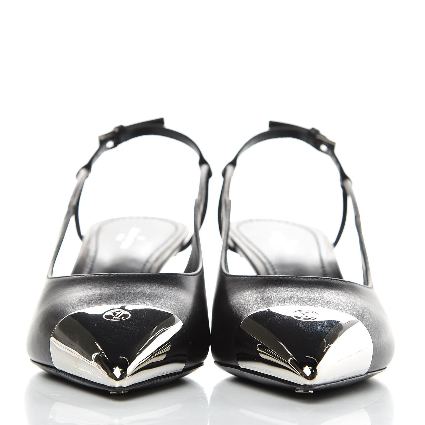 Calfskin Urban Twist Slingback Pumps 36 Black