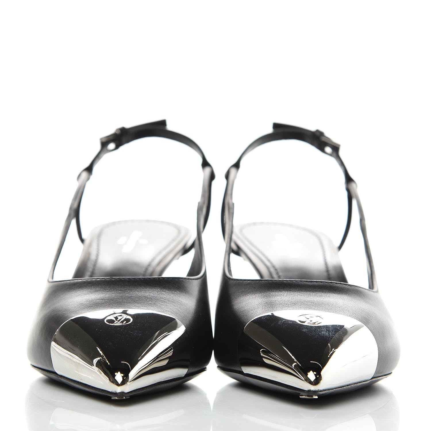 Louis Vuitton Calfskin Urban Twist Slingback Pumps 36 Black 2 of 9
