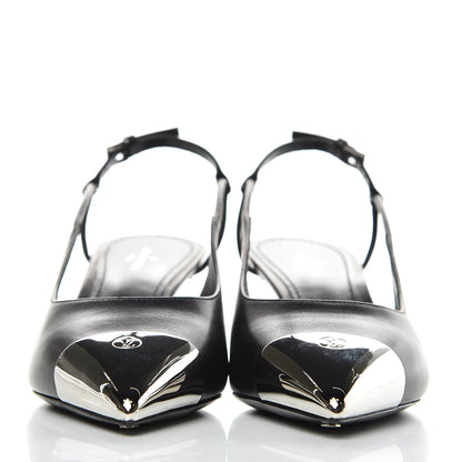 Louis Vuitton Calfskin Urban Twist Slingback Pumps 36 Black 2 of 9