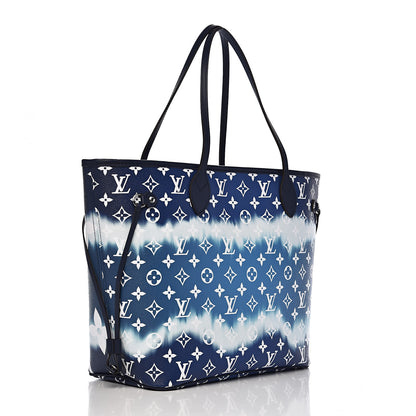 Louis Vuitton Monogram Escale Neverfull MM Blue 3 of 10