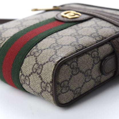 Gucci GG Supreme Monogram Web Mini Ophidia Messenger Brown 7 of 10