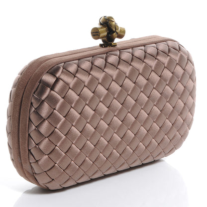 Bottega Veneta Satin Knot Clutch Dawn 3 of 7