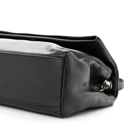 Saint Laurent Grain De Poudre Small West Hollywood Monogram Fold-Over Bag Black 10 of 12