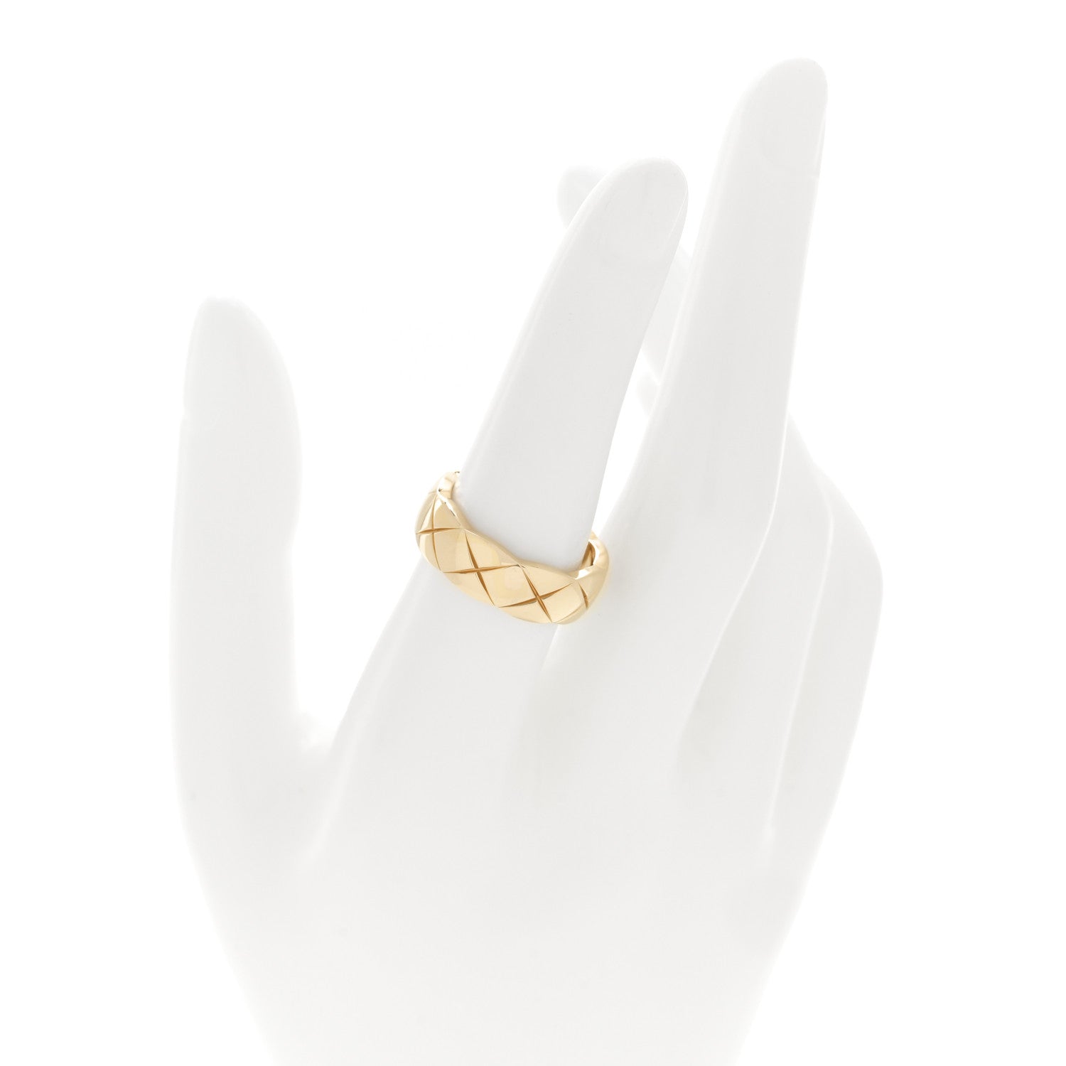 Chanel 18K Yellow Gold Small Coco Crush Ring 54 7 2 of 4