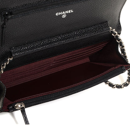 Chanel Caviar Quilted Wallet On Chain WOC Black 5 of 9