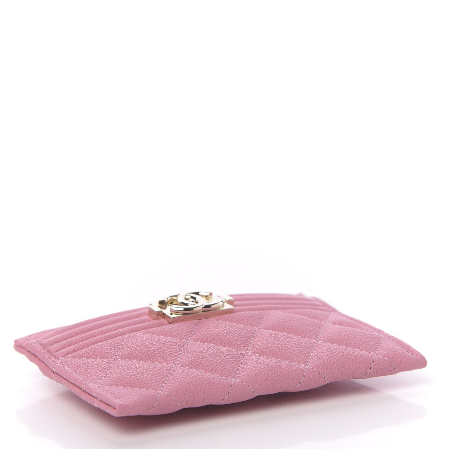 Caviar Quilted Boy Card Holder Pink