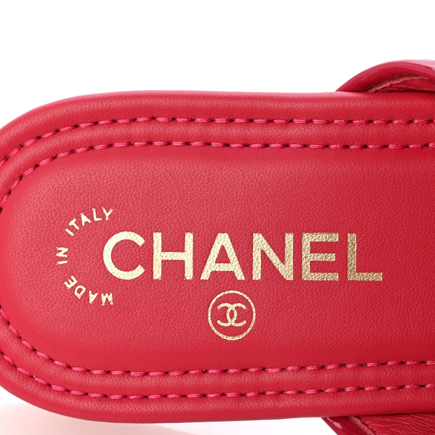 Chanel Patent Quilted CC Thong Sandals 39 Pink 8 of 10