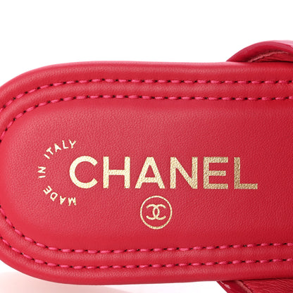 Chanel Patent Quilted CC Thong Sandals 39 Pink 8 of 10