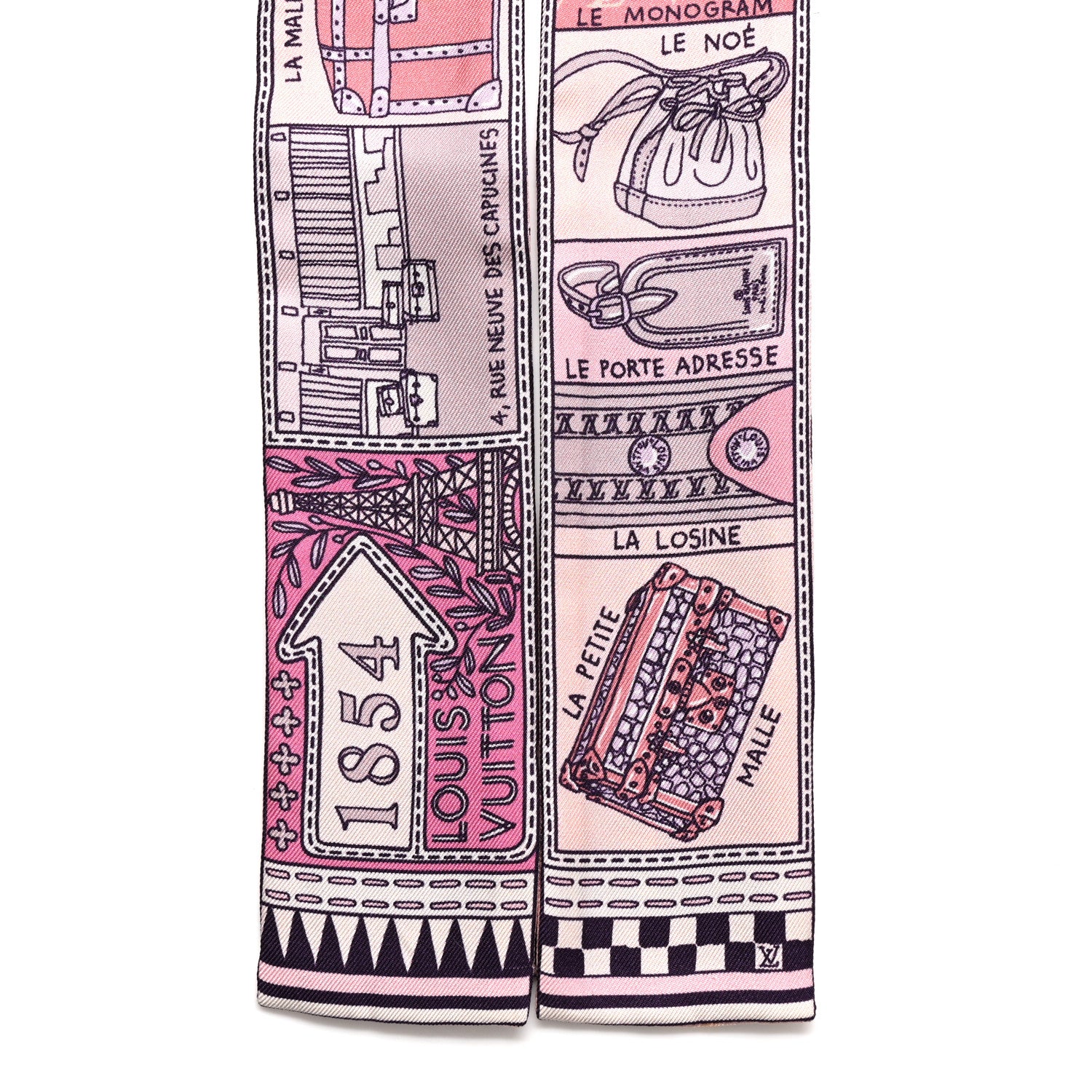Louis Vuitton Silk Jeu De Louis BB Bandeau Pink 2 of 6