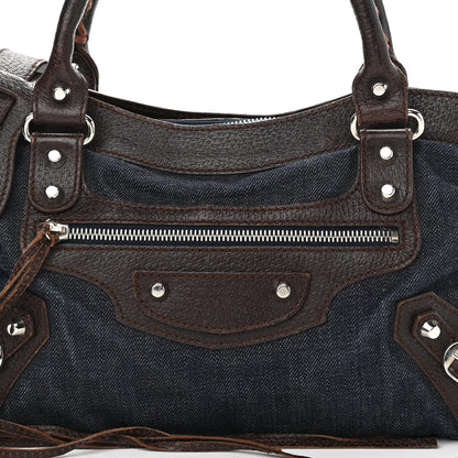 Balenciaga Denim Pigskin Classic Silver Hardware First Chocolate 9 of 13