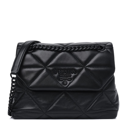 Prada Nappa Triangle Stitched Small Spectrum Bag Black 1 of 5