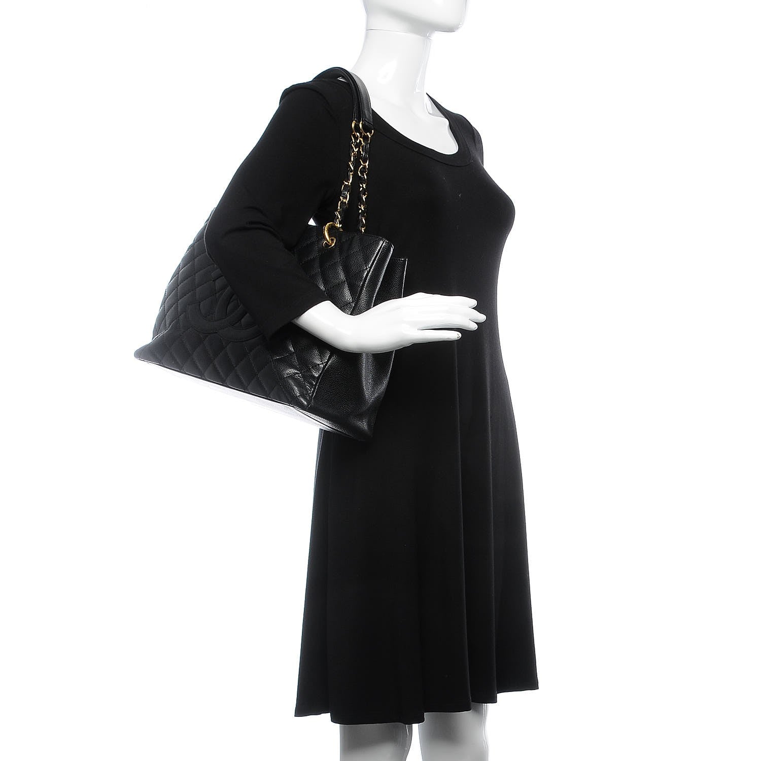Chanel Caviar Quilted Grand Shopping Tote GST Black 2 of 12