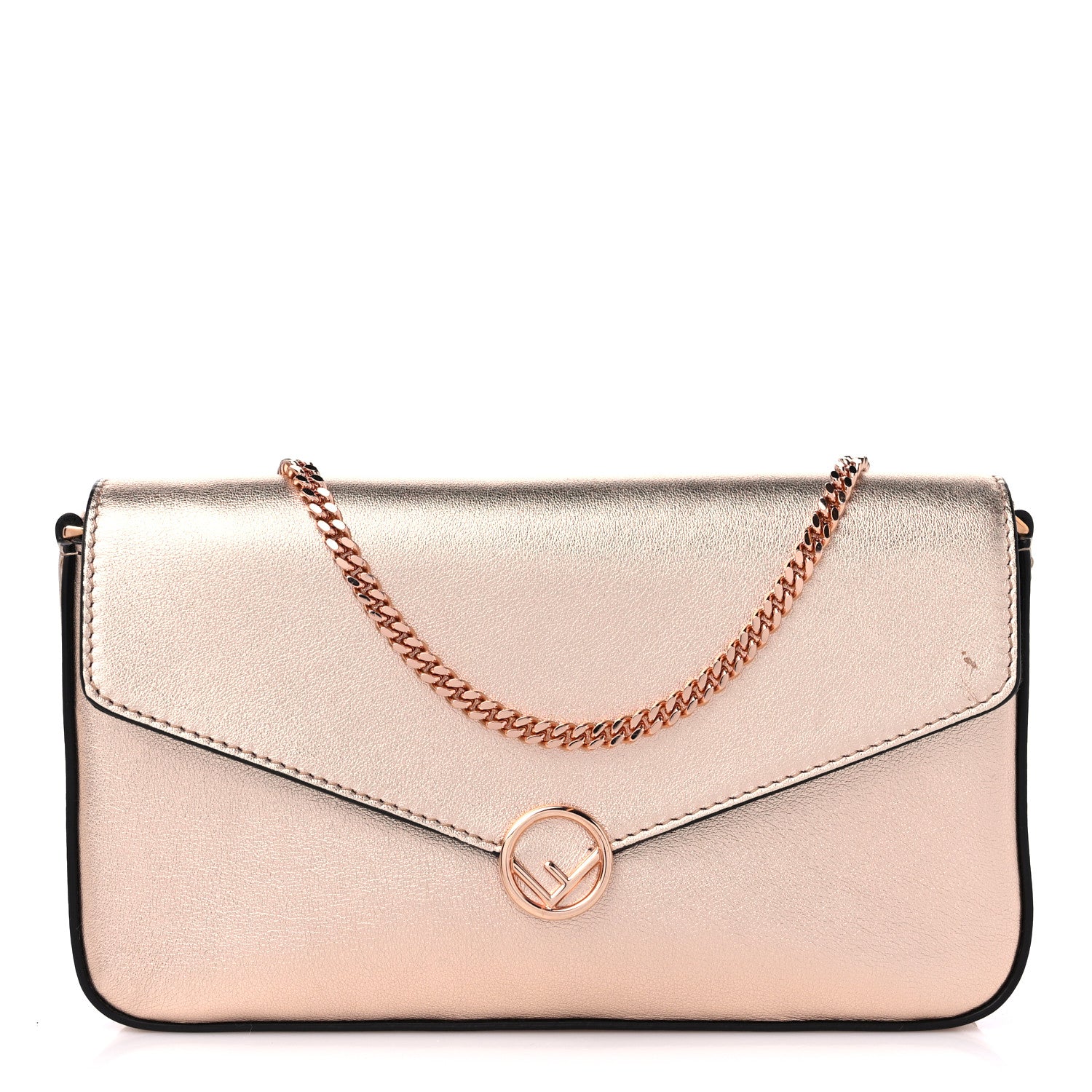 Fendi Vitello Laminato F is Fendi Envelope Wallet on Chain Rame 1 of 11