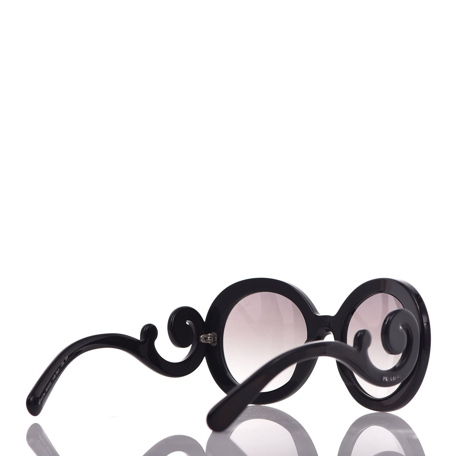 Prada Baroque Sunglasses SPR 27N Black 4 of 8