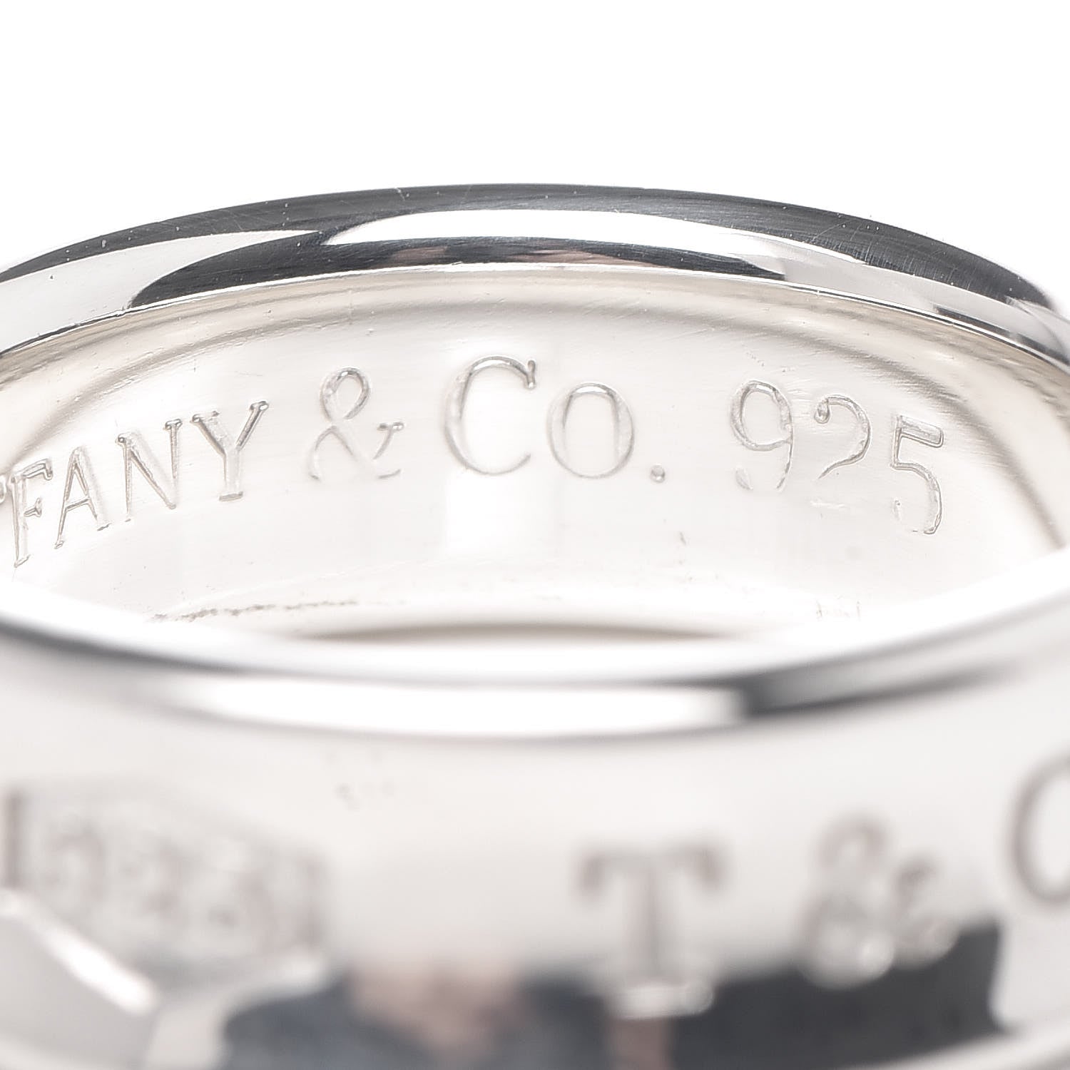 Tiffany Sterling Silver 1837 Band Ring 52 6 5 of 5