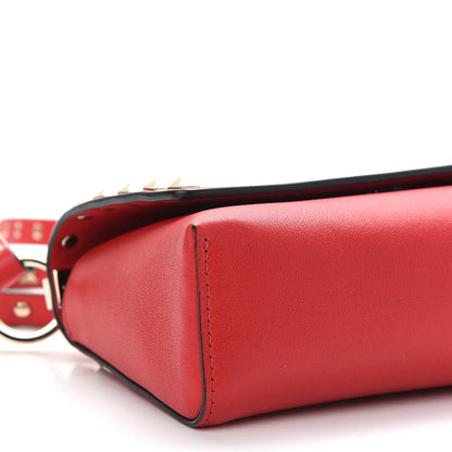 Valentino Garavani Calfskin Rockstud Crossbody Bag Red 7 of 8