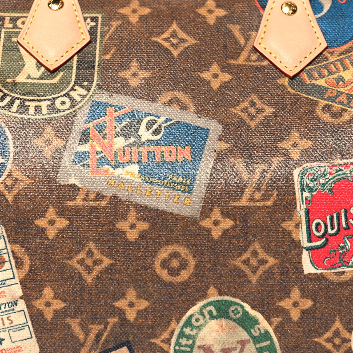 Louis Vuitton Monogram Hotel Labels Speedy Bandouliere 30 9 of 12
