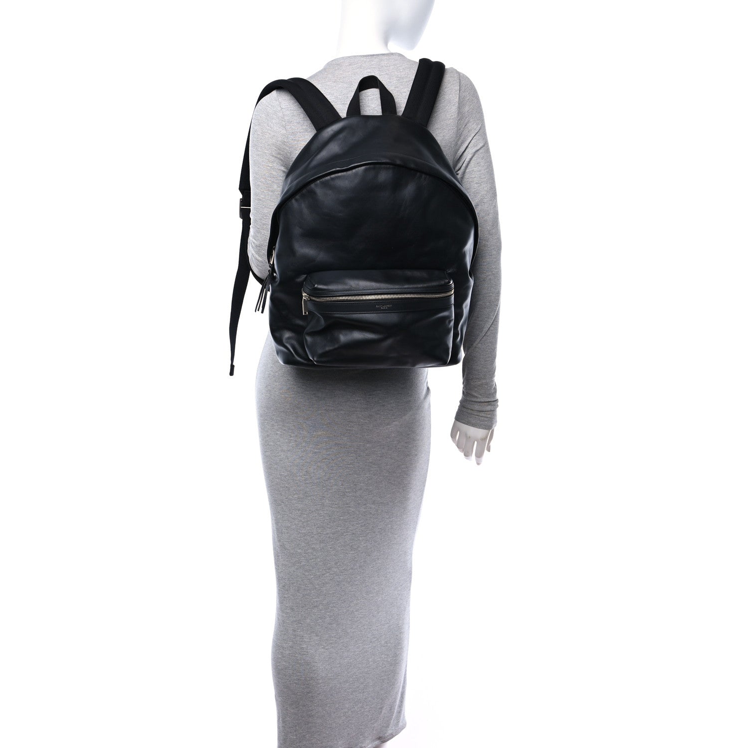 Saint Laurent Calfskin City Backpack Black 2 of 9