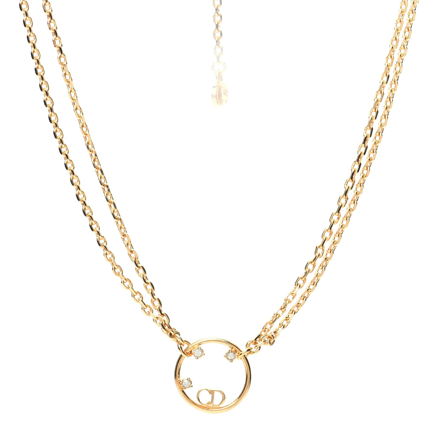 Metal Crystal CD Choker Gold