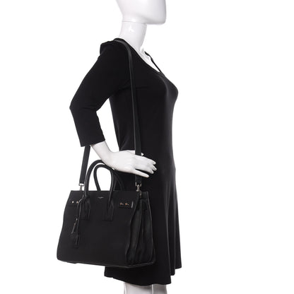 Saint Laurent Grained Calfskin Small Supple Sac De Jour Black 2 of 15