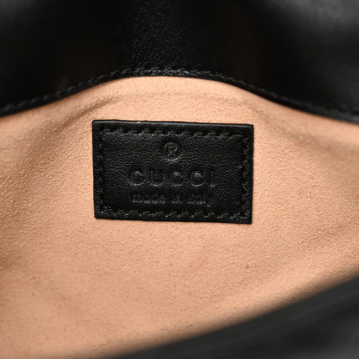 Calfskin Matelasse Monochrome GG Marmont Chain Belt Bag Black